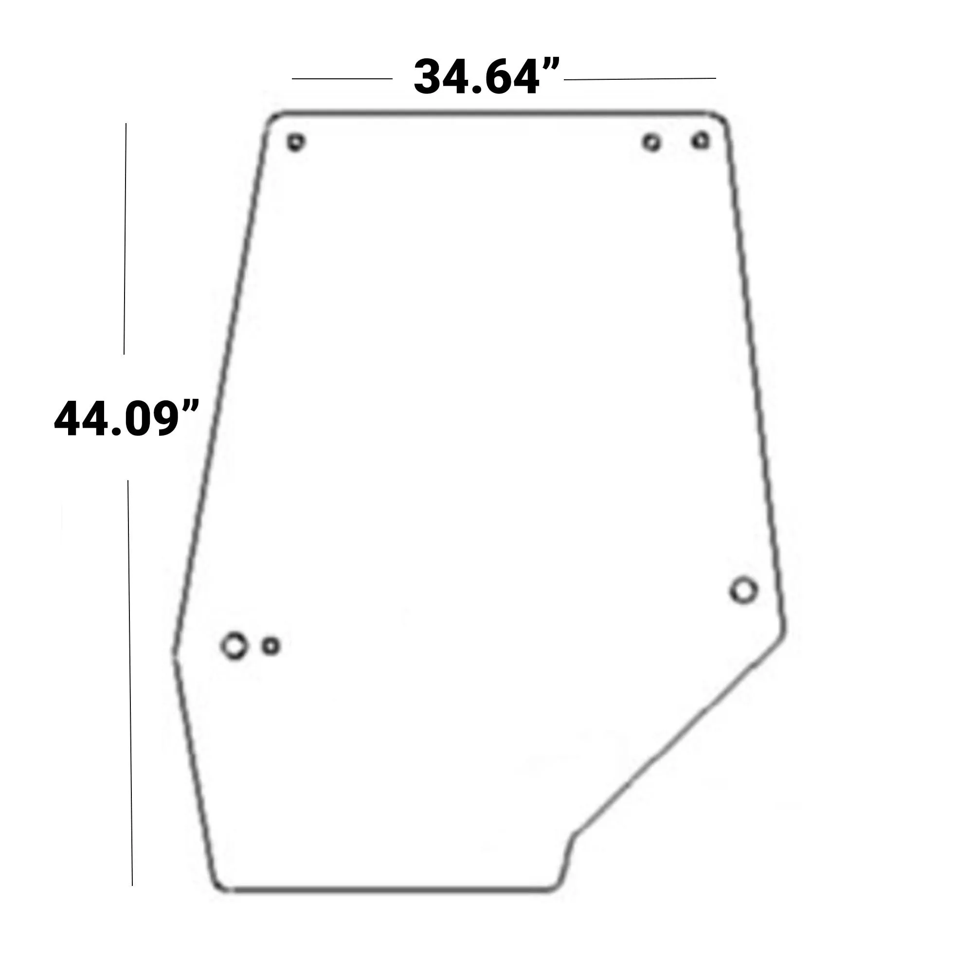 LH Upper Cab Door Glass for Case/IH