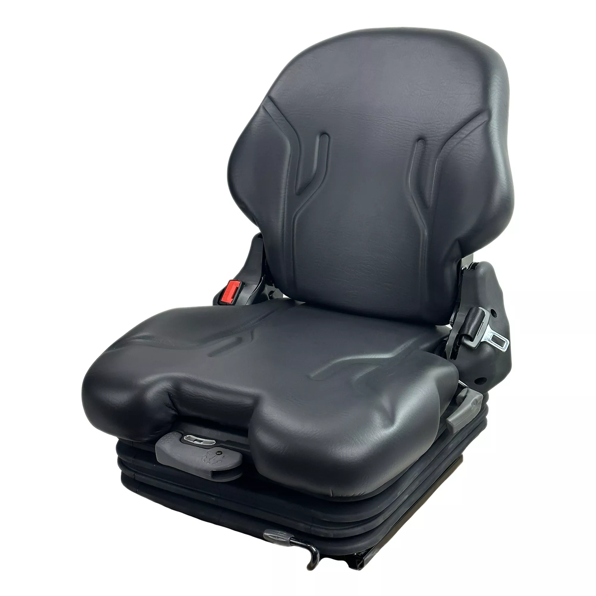 Mechanical Suspension Black Vinyl Seat for Walker