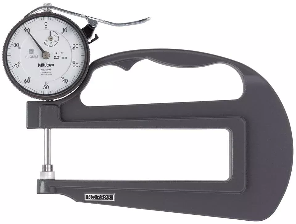 Mitutoyo Dial Thickness Gauge 20mm x 120mm Deep Throat Type