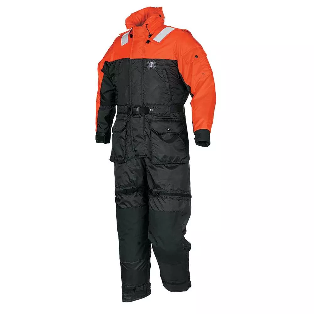 Mustang Deluxe Anti-Exposure Coverall & Work Suit – Orange/Black – XL