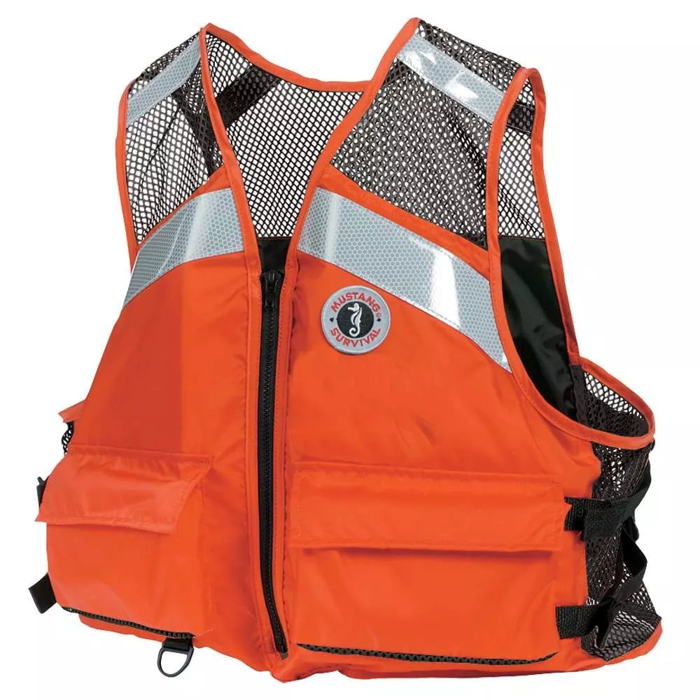 Mustang Industrial Mesh Vest – Orange – Large/XL
