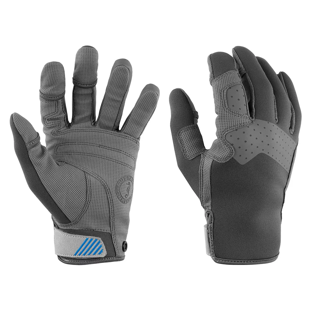 Mustang Traction Closed Finger Gloves - Grey/Blue - Medium [MA600302-269-M-267]