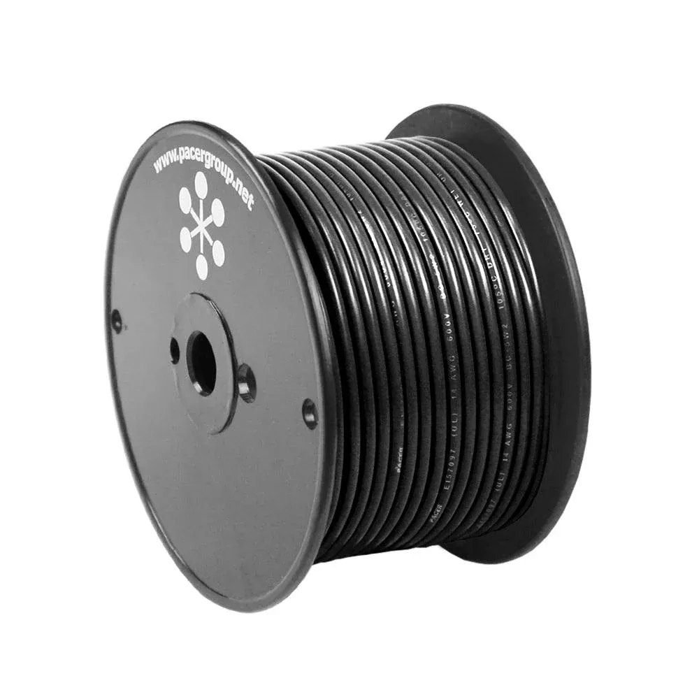 Pacer Black 8 AWG Primary Wire - 100[WUL8BK-100]