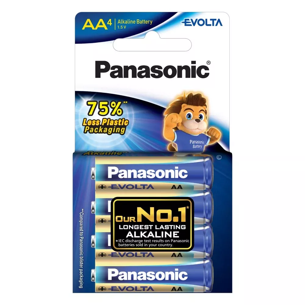Panasonic AA Battery Evolta Alkaline (4pk) Paper Pack