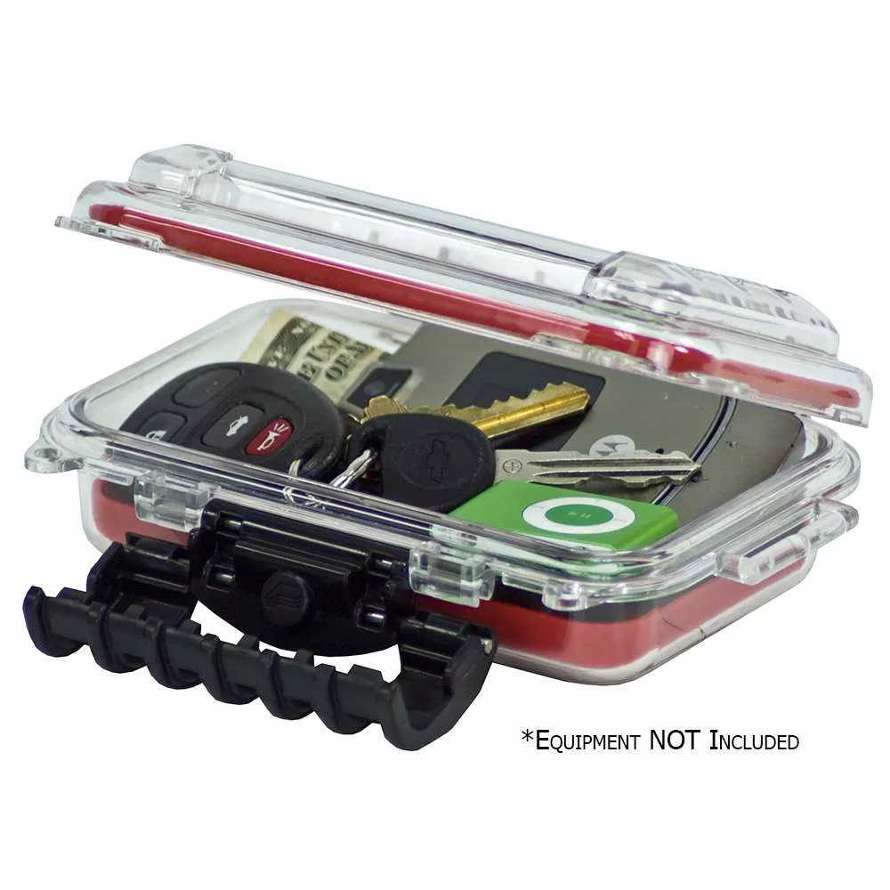Plano Waterproof Polycarbonate Storage Box – 3449 Size – Red/Clear