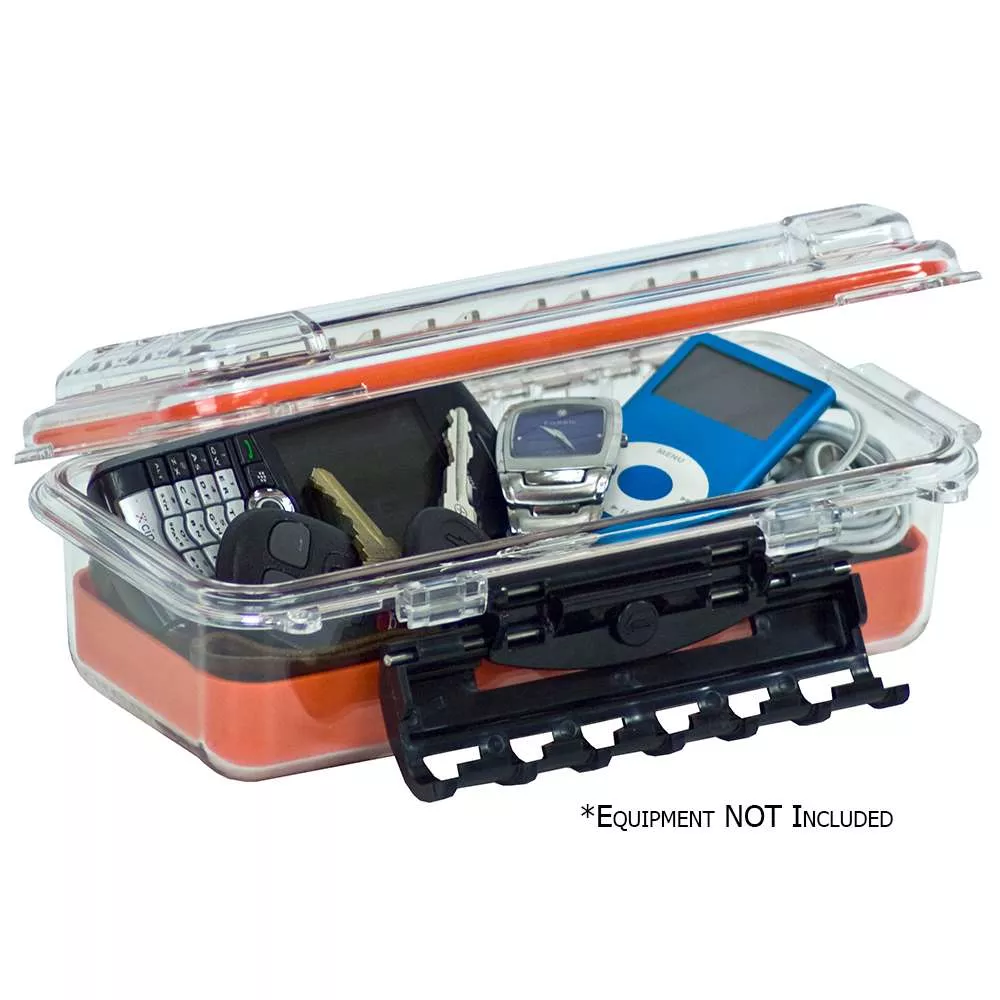 Plano Waterproof Polycarbonate Storage Box – 3500 Size – Orange/Clear