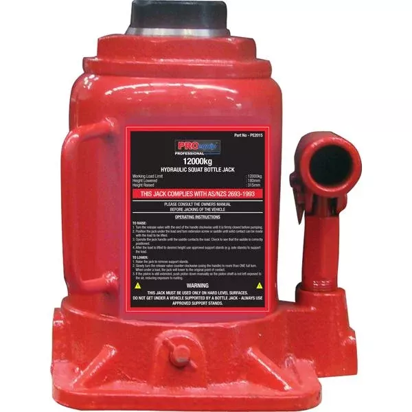 Proequip 12000Kg Squat Bottle Jack (As/Nzs) | Jacks & Axle Stands