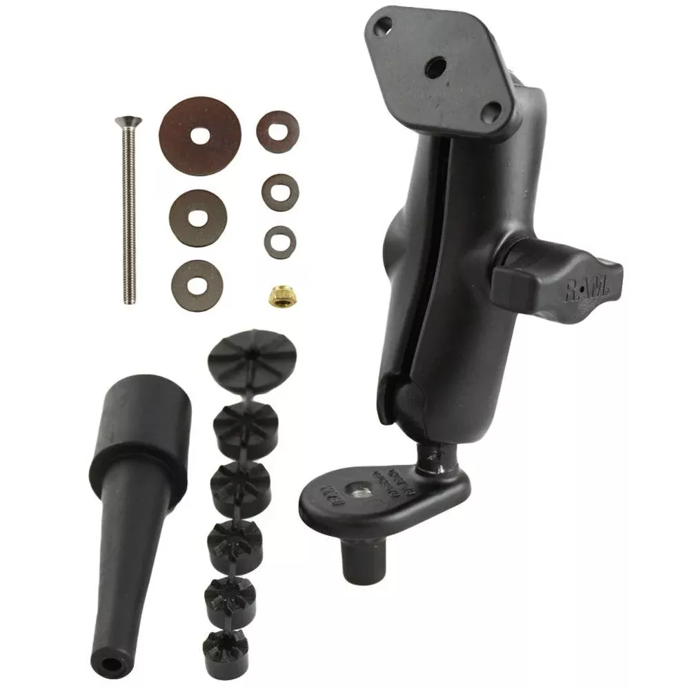 RAM Mount Fork Stem Motorcycle Base w/Double Socket Diamond [RAM-B-176U]