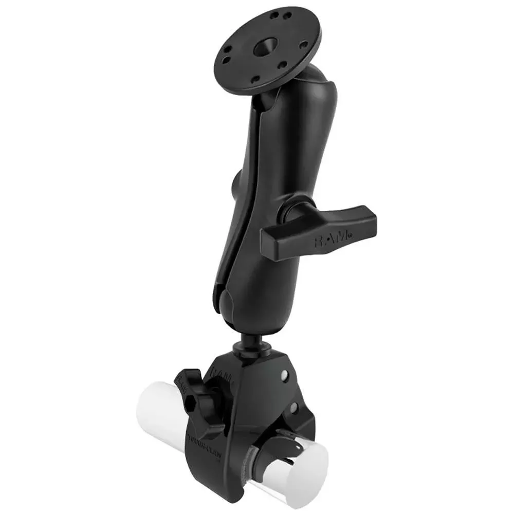 RAM Mount Large Tough-Claw Base w/Double Socket Arm & 1.5″ Round Base Adapter