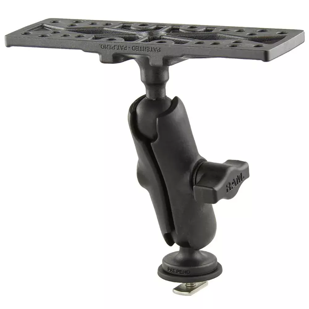 Ram Mount RAM Composite 1″ Ball Mount with 6.25″ X 2″ Rectangular Plate & Track Ball™ Base