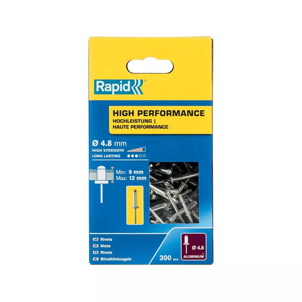 Rapid Rivets 4.8x16mm Aluminium 300pcs Box