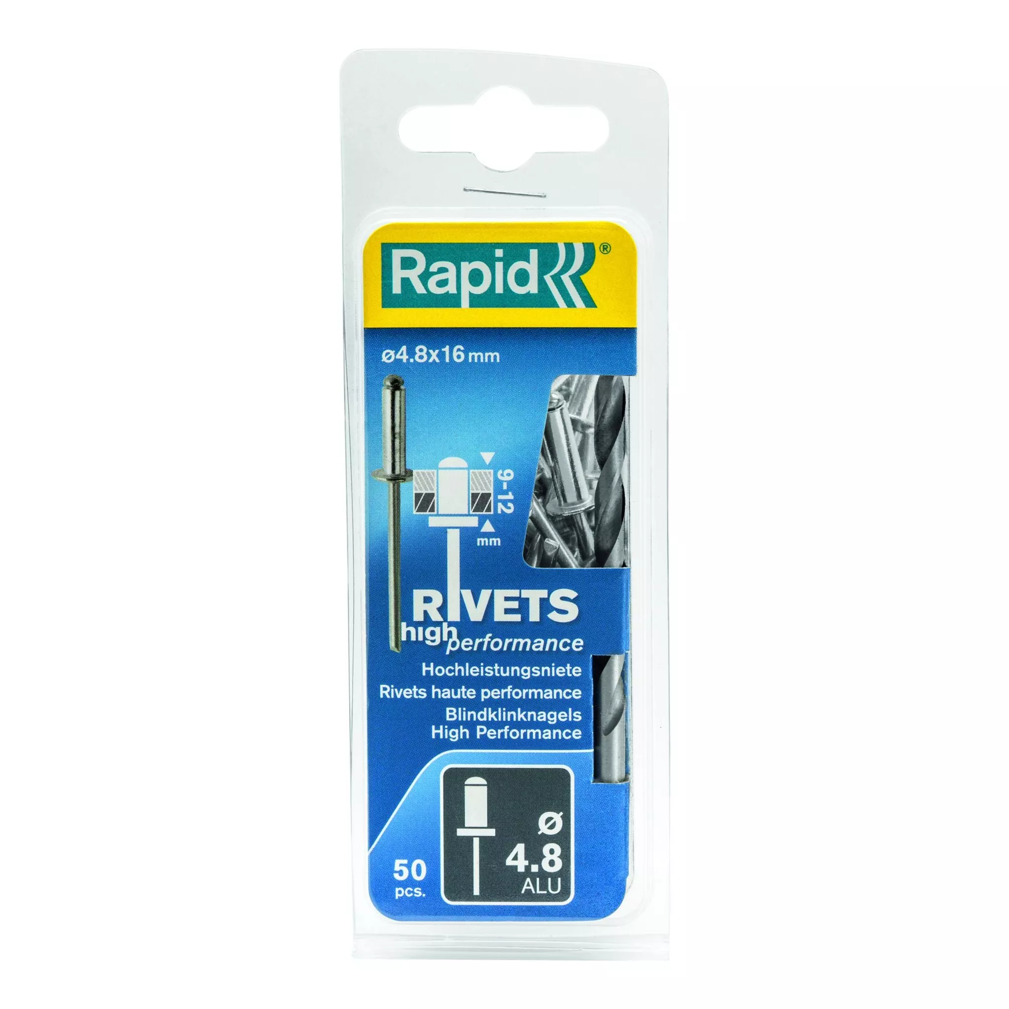 Rapid Rivets 4.8x16mm High Perf Alu 50pc 5000390