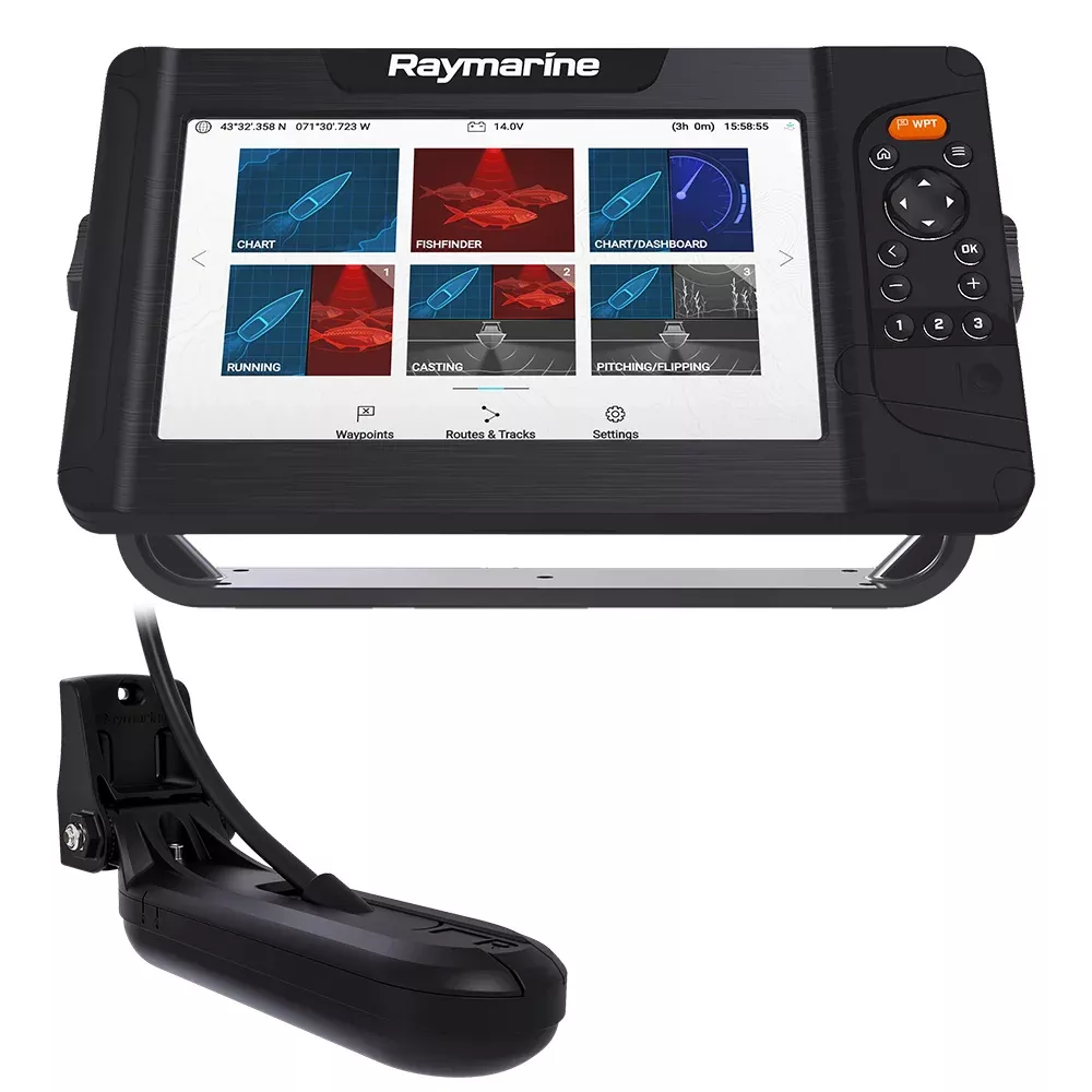 Raymarine Element 9 HV Combo w/HV-100 Transom Mount TransducerLighthouse North America Chart [E70534-05-102]