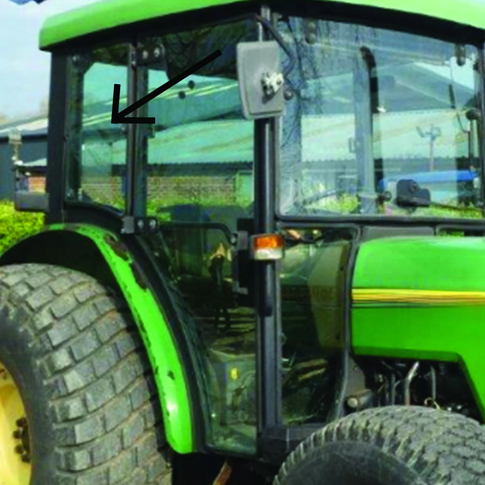 Rear Side Cab Window Glass for John Deere