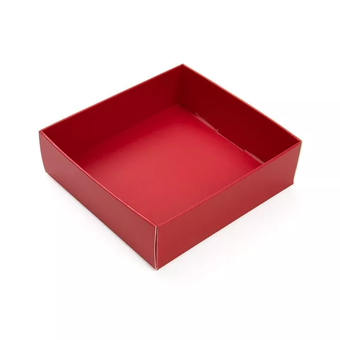 Red Paper Box Bottom, 3 1/8" x 1" x 3 1/4" (25 pack)