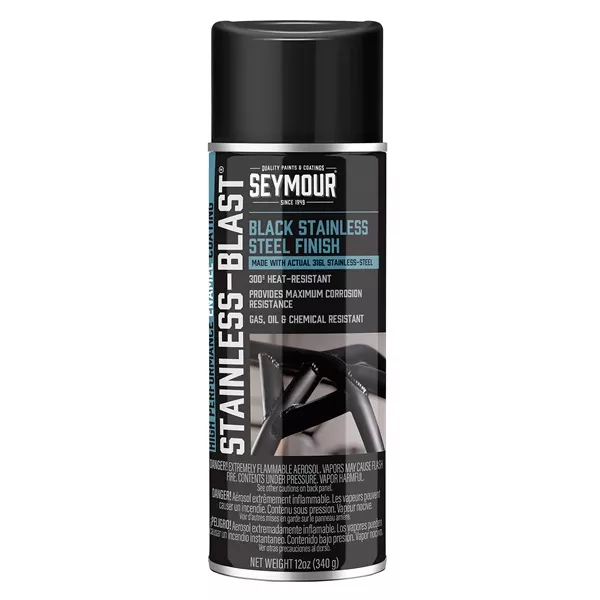 SEYMOUR Black Stainless Steel Finish, 12 oz