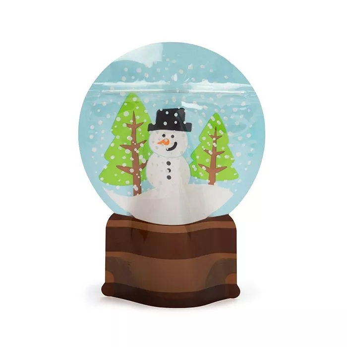 Snow Globe Shaped Pouch, 6" x 2 1/2