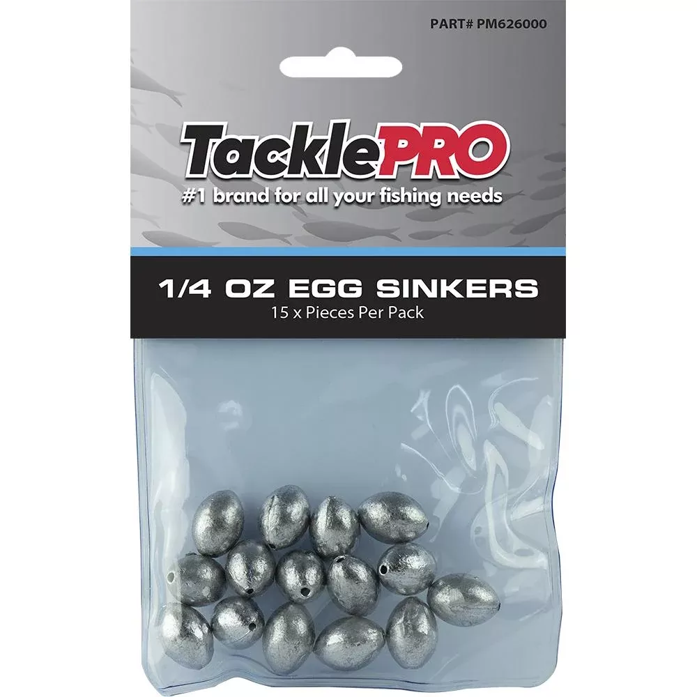 Tacklepro Egg Sinker 1/4Oz - 15Pc | Sinkers - Egg