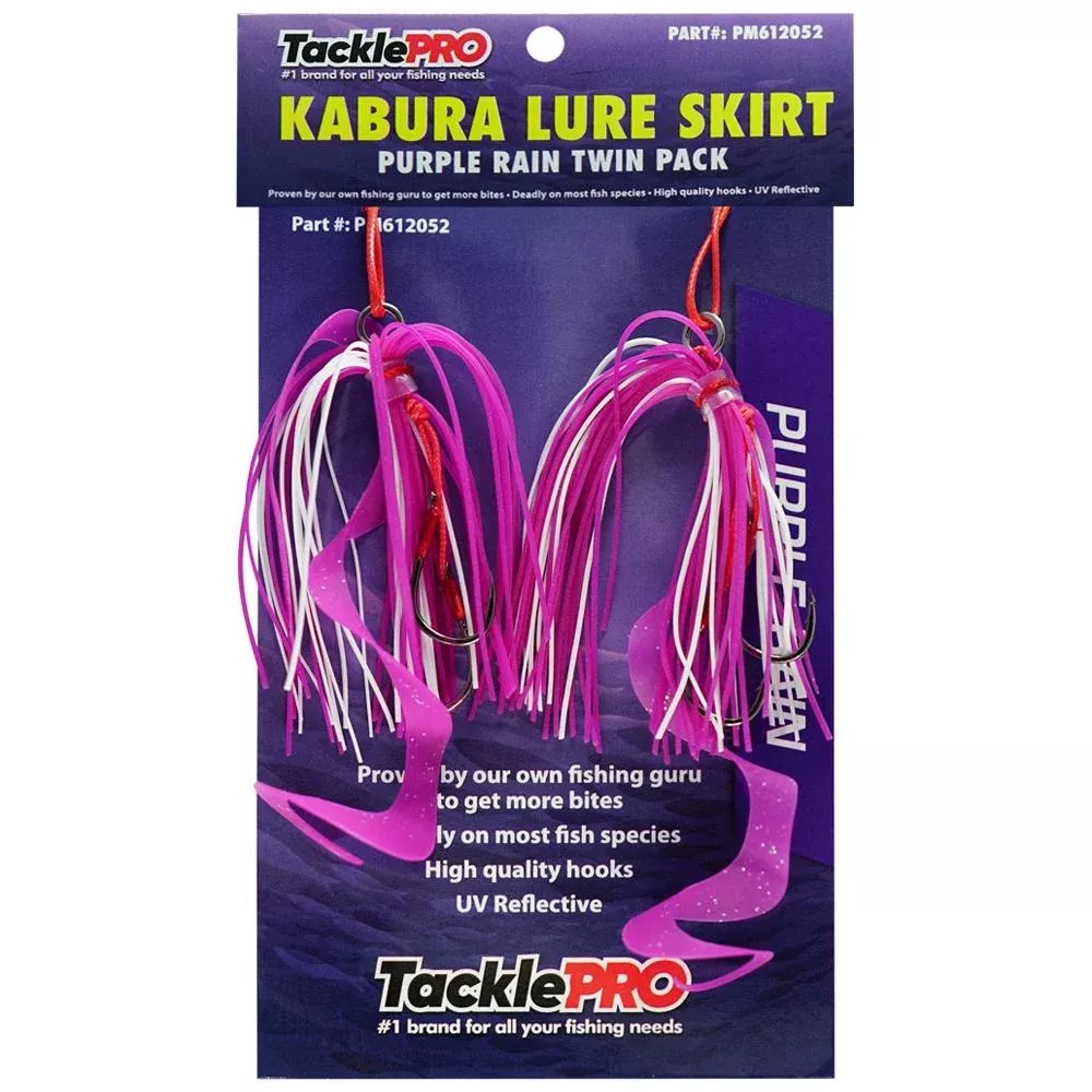 Tacklepro Kabura Lure Skirt - Purple Rain (Twin Pack) | Jigs & Lures - Inchiku