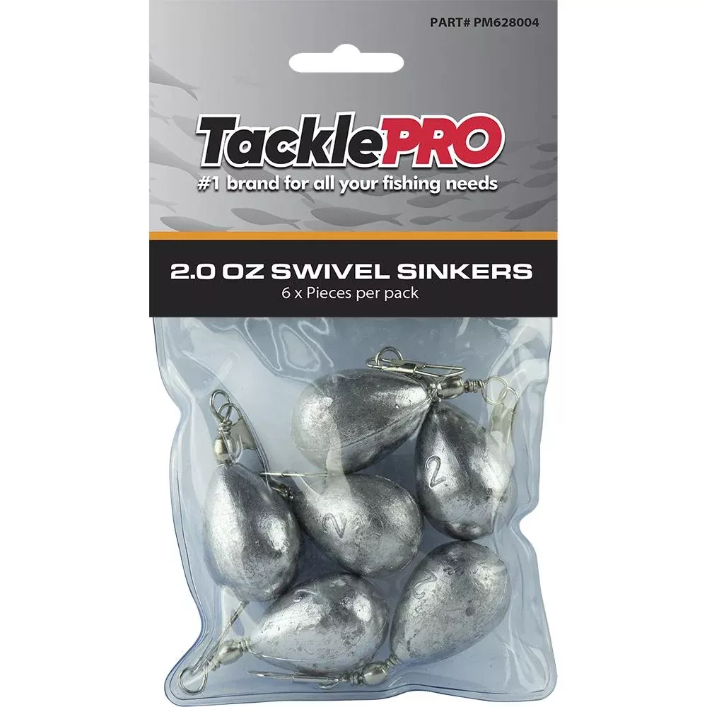 Tacklepro Swivel Sinker 2.0Oz - 6Pc | Sinkers - Swivel