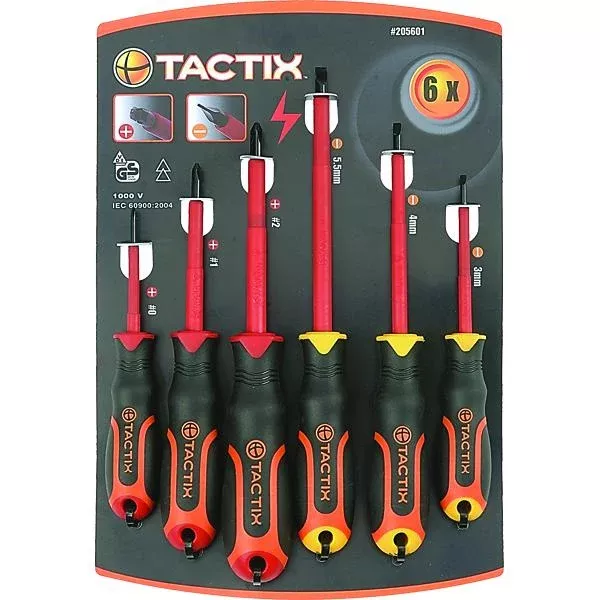 Tactix Screwdriver Insulated 6Pc Set | Screwdrivers - Sets