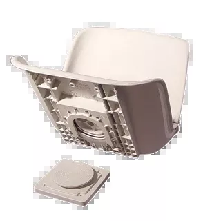 Tempress - All-Weather™ Low-Back White Seat Shell w/Quick Disconnect Mount - 45130