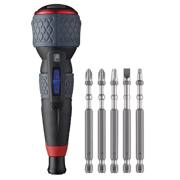 Vessel E-Assist Screwdriver Plus with 5-Pc Bit Set