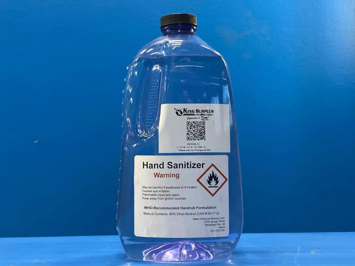 Webb Chemical 80% Ethyl Alcohol Liquid Hand Sanitizer