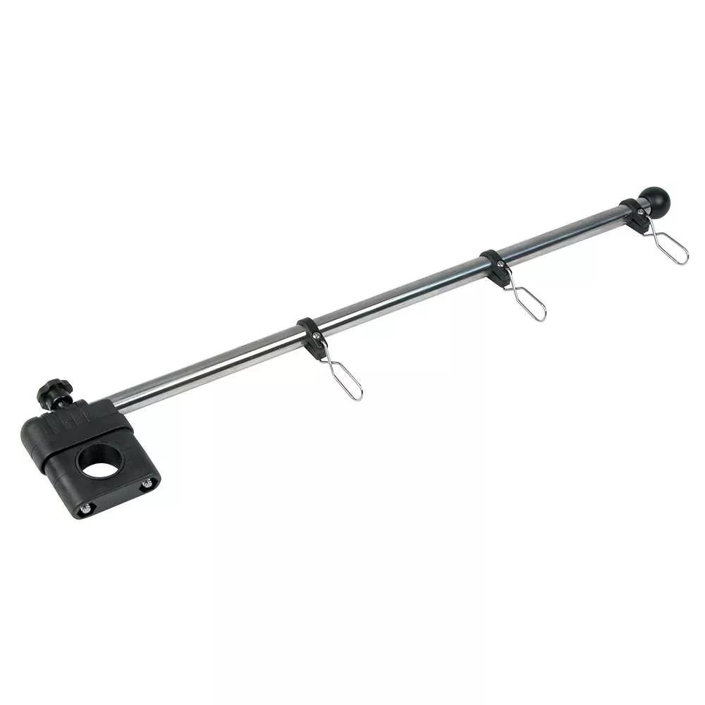 Whitecap 17″ Rail Mount Flag Pole – 1/2″ Diameter, Stainless Steel Staff Nylon Mount