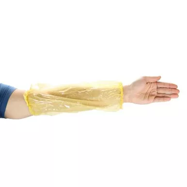 Yellow - 1 mil 18" Polyethylene Sleeve - 1000 ea per case 2418PEY